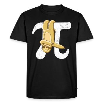 Math Sloth Pi - Men's Premium Organic T-Shirt - black - Front - Nico (187cm)