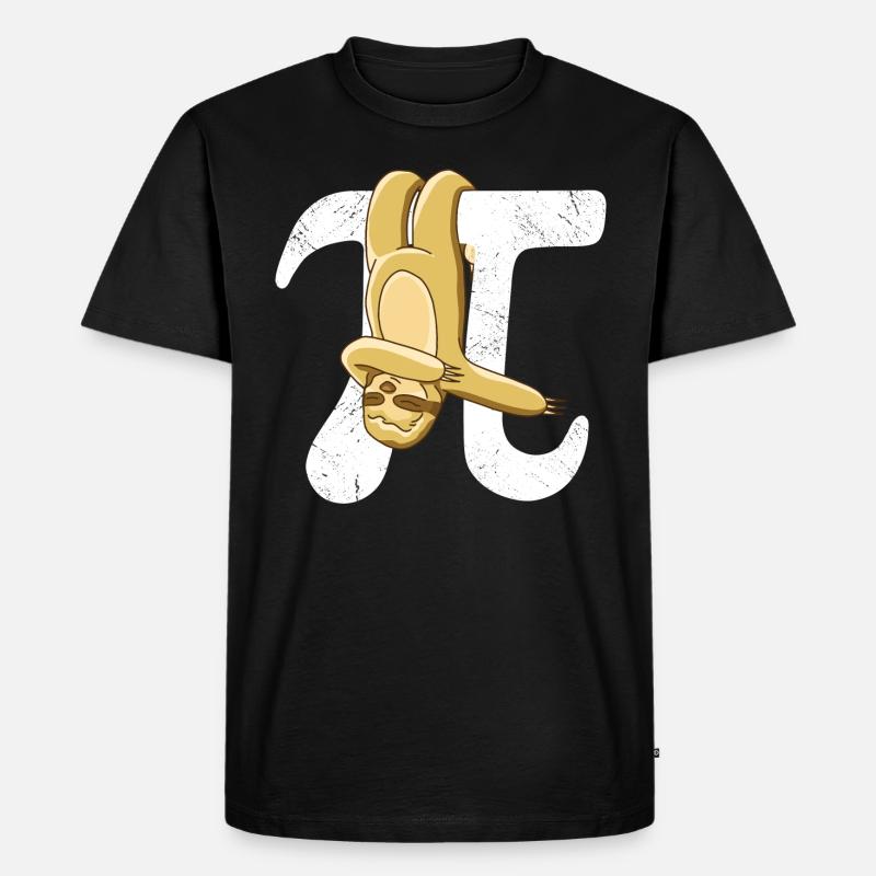 Math Sloth Pi - Men's Premium Organic T-Shirt - black