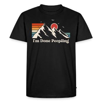 J’ai fini de peopling - T-shirt Premium bio Homme - noir - Devant - Nico (187cm)