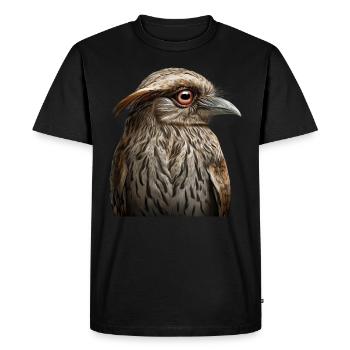 Illustration de l’oiseau Potoo - T-shirt Premium bio Homme - noir - Devant - Nico (187cm)