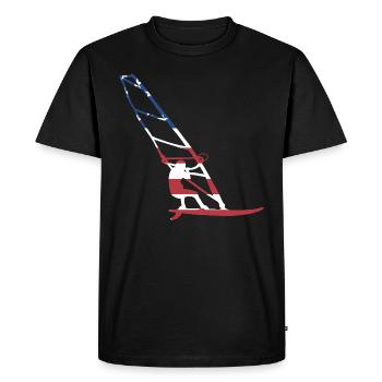 Sport Us Flag Planche à voile - T-shirt Premium bio Homme - noir - Devant - Nico (187cm)