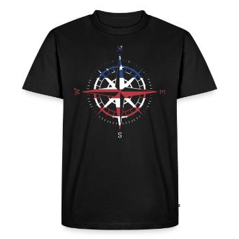Geocacher Us Flag Geocaching - Men's Premium Organic T-Shirt - black - Front - Nico (187cm)