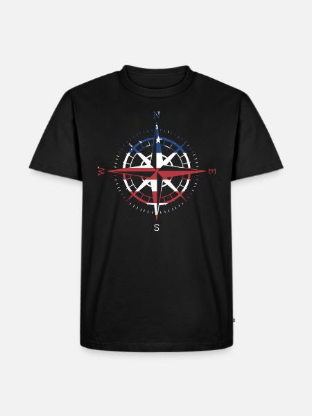 Geocacher Us Flag Geocaching - Men's Premium Organic T-Shirt - black