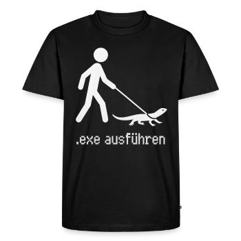 EXE Run Admin Informaticien Programmeur - T-shirt Premium bio Homme - noir - Devant - Nico (187cm)