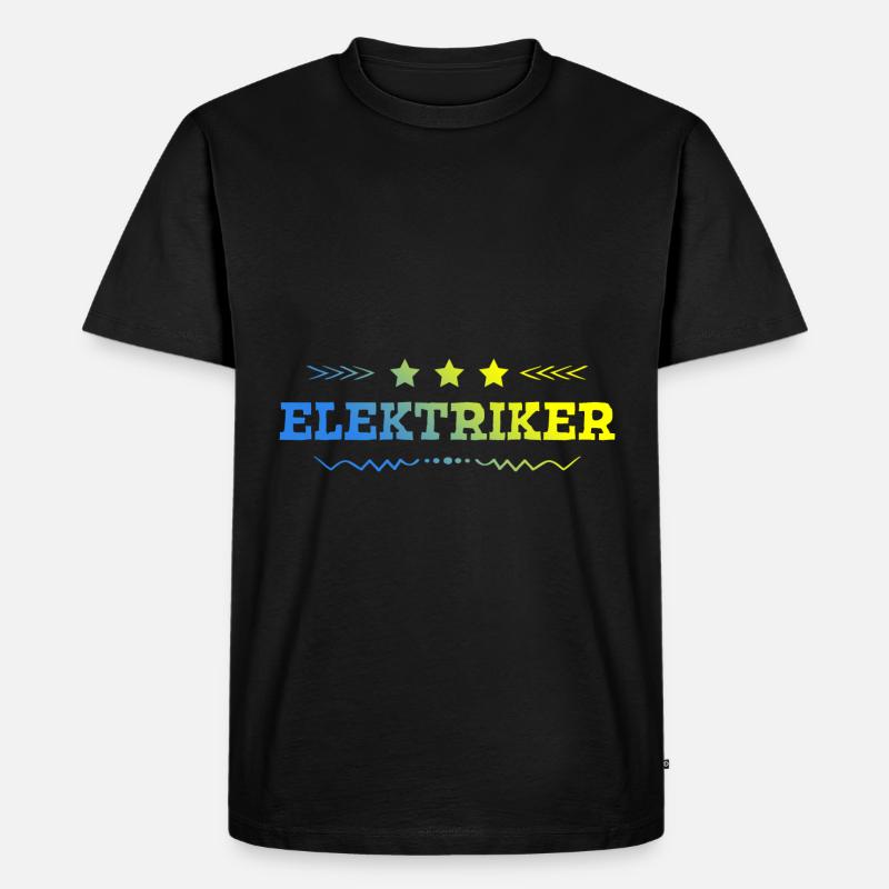 Elektriker Beruf - Männer Premium Bio T-Shirt - Schwarz