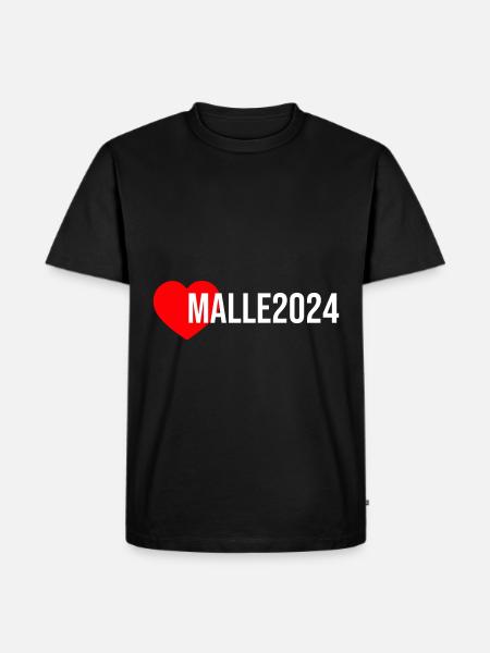 Malle 2024 Heart Holiday - Men's Premium Organic T-Shirt - black