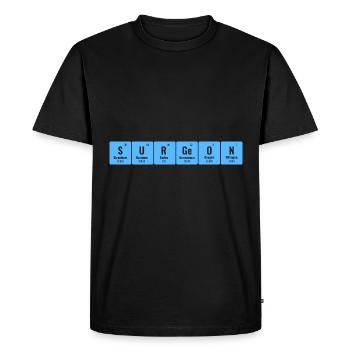 Periodical Table Surgeon Surgery Doctor Surgeons - Men's Premium Organic T-Shirt - black - Front - Nico (187cm)