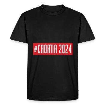 Croatia 2024 Team - Men's Premium Organic T-Shirt - black - Front - Nico (187cm)