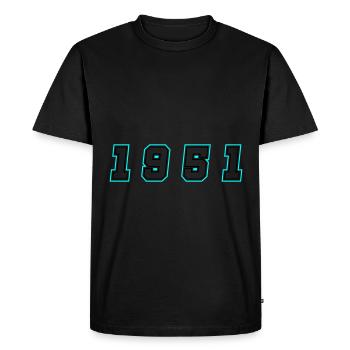 Numéro de l’année 1951 - T-shirt Premium bio Homme - noir - Devant - Nico (187cm)
