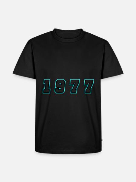 1977 Year Number - Men's Premium Organic T-Shirt - black