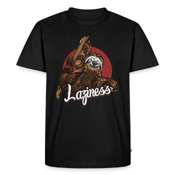 Idée de paresse paresse - T-shirt Premium bio Homme - noir - Devant - Nico (187cm)