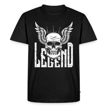 Skull Skull Skull Wings Gift - Men's Premium Organic T-Shirt - black - Front - Nico (187cm)