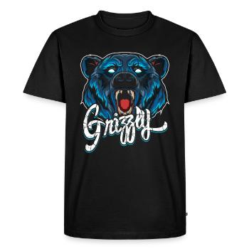 Grizzly Modern - T-shirt Premium bio Homme - noir - Devant - Nico (187cm)