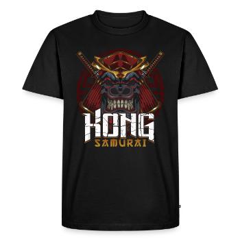 Samurai Kong Gorilla - Men's Premium Organic T-Shirt - black - Front - Nico (187cm)