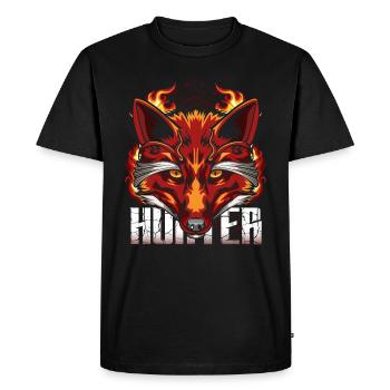 Feuer Fuchs Modern Füchse - Männer Premium Bio T-Shirt - Schwarz - Vorne - Nico (187cm)