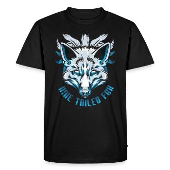Neuf renards à queue - T-shirt Premium bio Homme - noir - Devant - Nico (187cm)