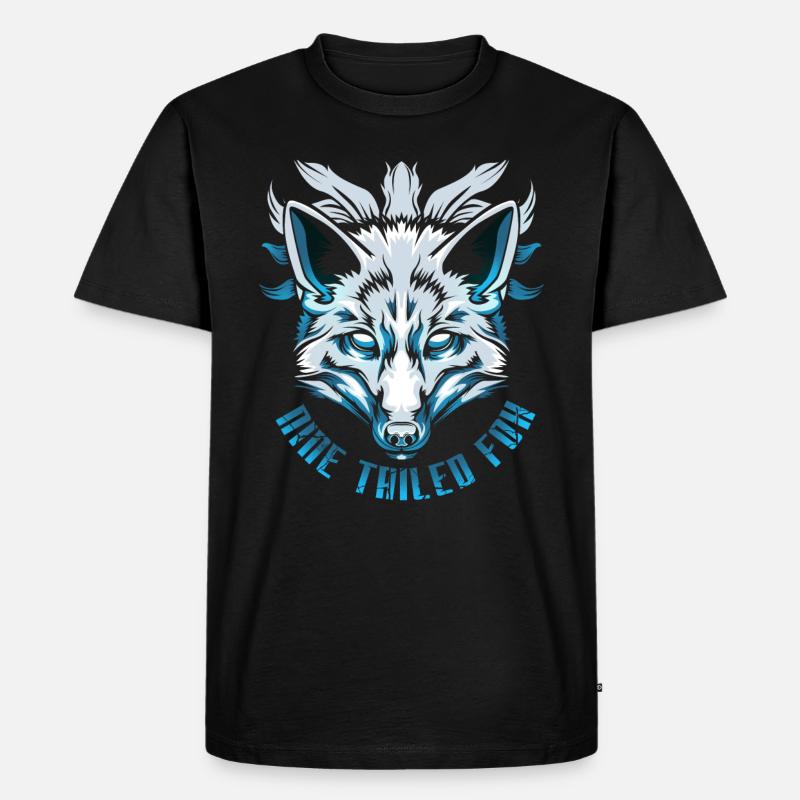 Silver Fox Fox Foxes Japan Gift - Men's Premium Organic T-Shirt - black