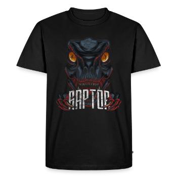 Velociraptor Modern Dinosaur - Men's Premium Organic T-Shirt - black - Front - Nico (187cm)