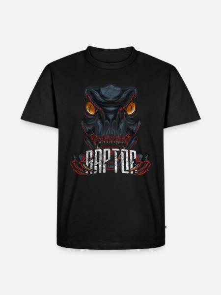 Velociraptor Modern Dinosaur - Men's Premium Organic T-Shirt - black