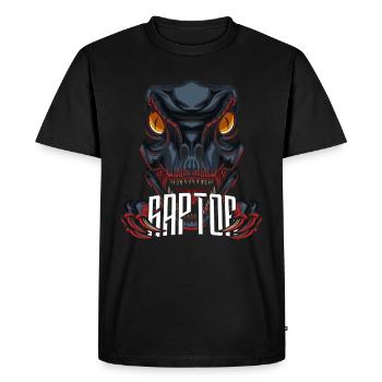 Dinosaure Dino Raptor - T-shirt Premium bio Homme - noir - Devant - Nico (187cm)