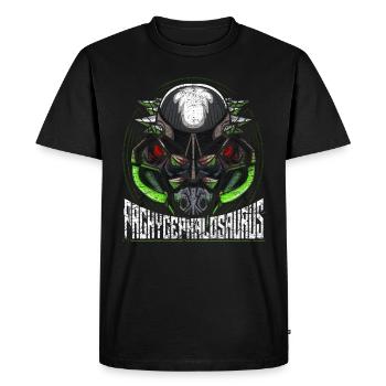 Robot Dino - Men's Premium Organic T-Shirt - black - Front - Nico (187cm)