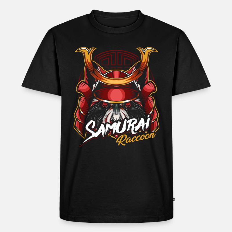 Samurai - Männer Premium Bio T-Shirt - Schwarz