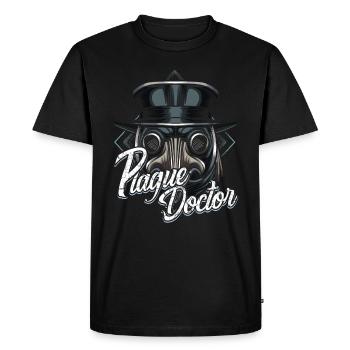 médecin peste - T-shirt Premium bio Homme - noir - Devant - Nico (187cm)