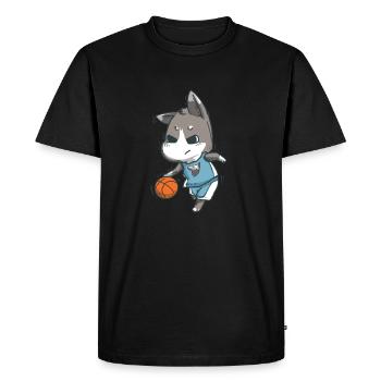 Basketball Loup Basketballer Loups Ball Sports - T-shirt Premium bio Homme - noir - Devant - Nico (187cm)