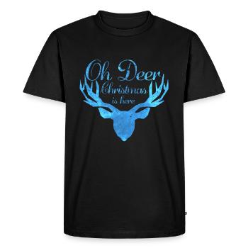 Renne de noël - T-shirt Premium bio Homme - noir - Devant - Nico (187cm)
