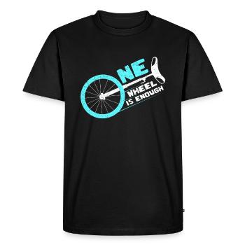 Unicycle driver typography unicycles Funny sayings - Men's Premium Organic T-Shirt - black - Front - Nico (187cm)