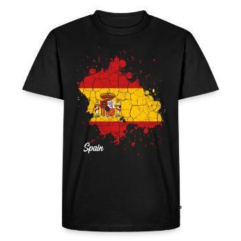 Spain - Men's Premium Organic T-Shirt - black - Front - Nico (187cm)