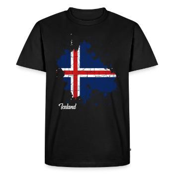 Islande - T-shirt Premium bio Homme - noir - Devant - Nico (187cm)
