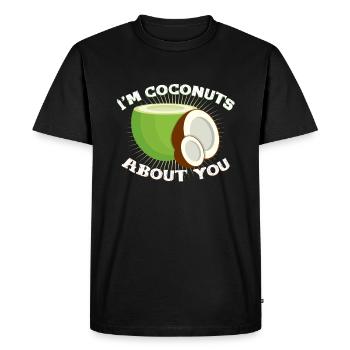 Noix de coco - T-shirt Premium bio Homme - noir - Devant - Nico (187cm)