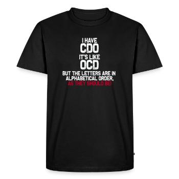 Anxiety OCD obsessive compulsive disorder Zwang - T-shirt Premium bio Homme - noir - Devant - Nico (187cm)