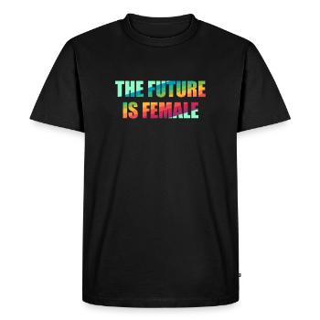 L'avenir est féminin - T-shirt Premium bio Homme - noir - Devant - Nico (187cm)