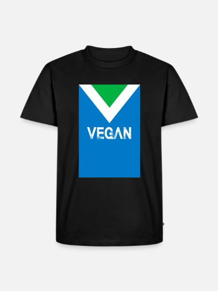 Vegan flag flag veganism veganism - Men's Premium Organic T-Shirt - black