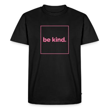 Be child, friendliness, diversity, humanity - Men's Premium Organic T-Shirt - black - Front - Nico (187cm)