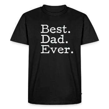 Meilleur papa. Déjà. - Idée cadeau pour papa père - T-shirt Premium bio Homme - noir - Devant - Nico (187cm)