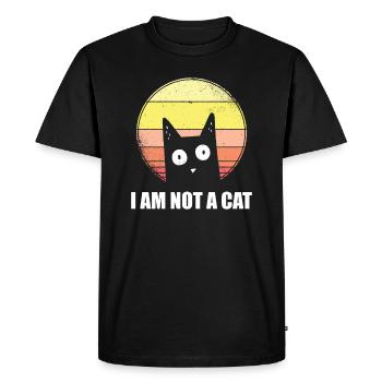 Funny Meme for I am not a Cat - Men's Premium Organic T-Shirt - black - Front - Nico (187cm)
