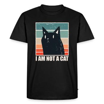 Funny Meme for I am not a Cat - Men's Premium Organic T-Shirt - black - Front - Nico (187cm)