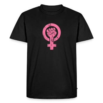 Women will rise - Frauenpower - Égalité - T-shirt Premium bio Homme - noir - Devant - Nico (187cm)