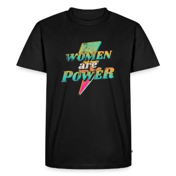 Women will rise - Frauenpower - Égalité - T-shirt Premium bio Homme - noir - Devant - Nico (187cm)
