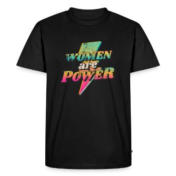 Women will rise - Frauenpower - Égalité - T-shirt Premium bio Homme - noir - Devant - Nico (187cm)