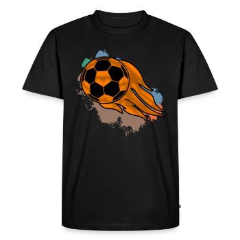 Ballon de Football Jouer au Foot - T-shirt Premium bio Homme - noir - Devant - Nico (187cm)