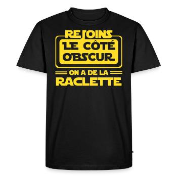 HUMOUR RACLETTE - T-shirt Premium bio Homme - noir - Devant - Nico (187cm)