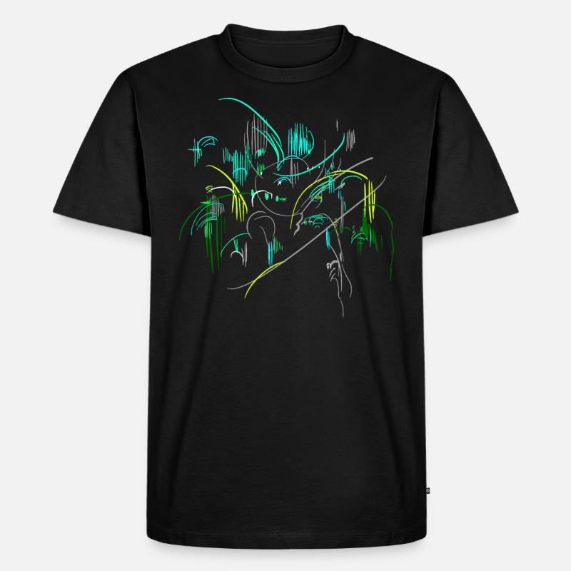 Landschaft Abstrakt - Männer Premium Bio T-Shirt - Schwarz