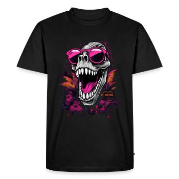 Dino Skull - T-shirt Premium bio Homme - noir - Devant - Nico (187cm)