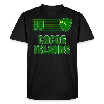 Cocos Islands - Men's Premium Organic T-Shirt - black - Front - Nico (187cm)
