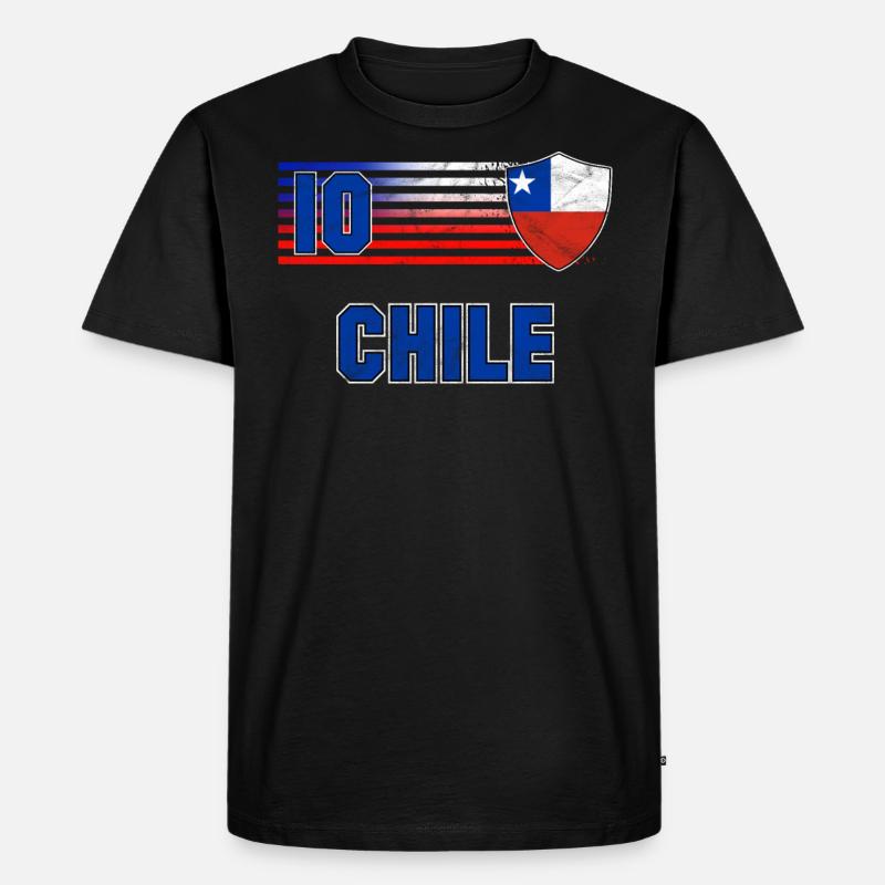 Chile - Männer Premium Bio T-Shirt - Schwarz