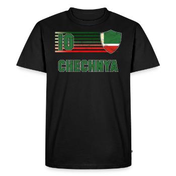 Tchétchénie - T-shirt Premium bio Homme - noir - Devant - Nico (187cm)